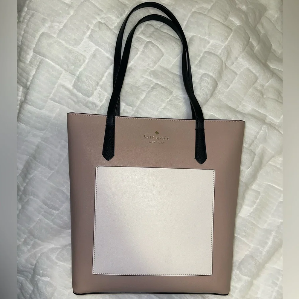 Kate Spade New York Daily Tote Zip Shoulder Bag Toasted Hazelnut Multi Leather - Picture 7 of 11